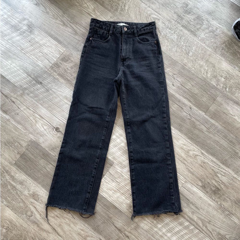 Zara High Waist Wide Leg Jean
